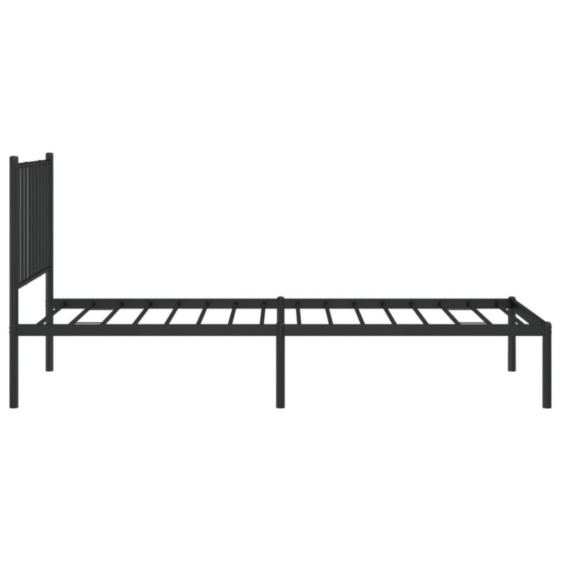 Sengebund af metal klassisk sort 196x79,5x90,5 cm