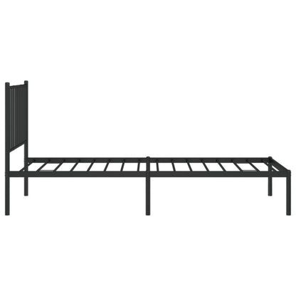 Sengebund af metal klassisk sort 196x79,5x90,5 cm