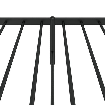 Sengebund af metal klassisk sort 196x79,5x90,5 cm