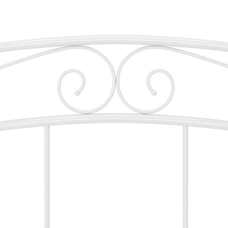 Sengeramme 140x200 cm Hvid Pulverlakeret Metal