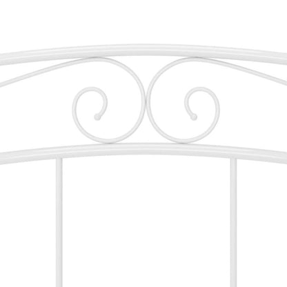 Sengeramme 140x200 cm Hvid Pulverlakeret Metal