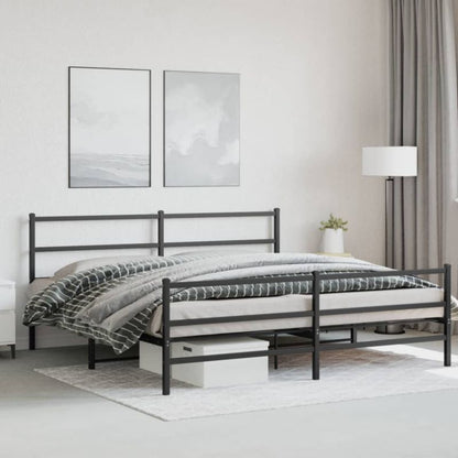 Sengeram 180x200 cm Sort Stål