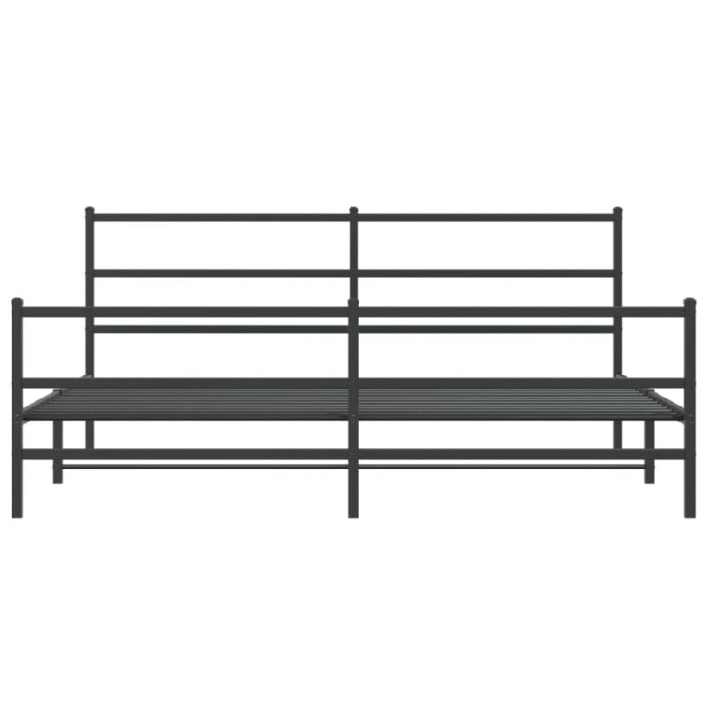 Sengeram 180x200 cm Sort Stål