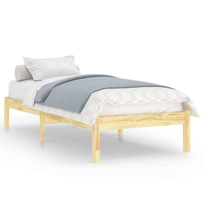 Sengeramme 75x190 cm Fyrretræ Brun