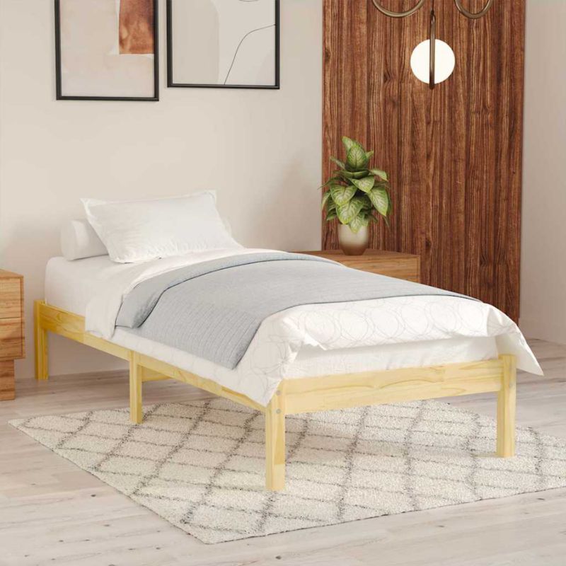 Sengeramme 75x190 cm Fyrretræ Brun
