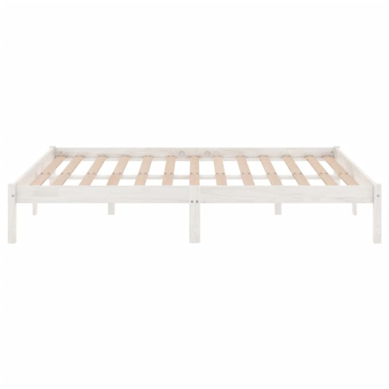 Sengebund VidaXL Træ Hvid 200x200 cm