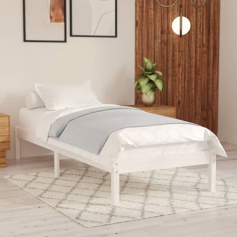 Sengeram VidaXL Lite 75x190 cm Hvid Fyrretræ