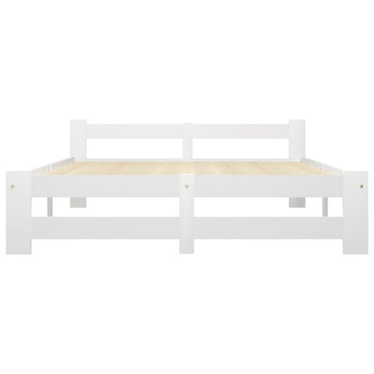 Sengebund VidaXL 120x200 cm Hvid Massiv Fyrretræ