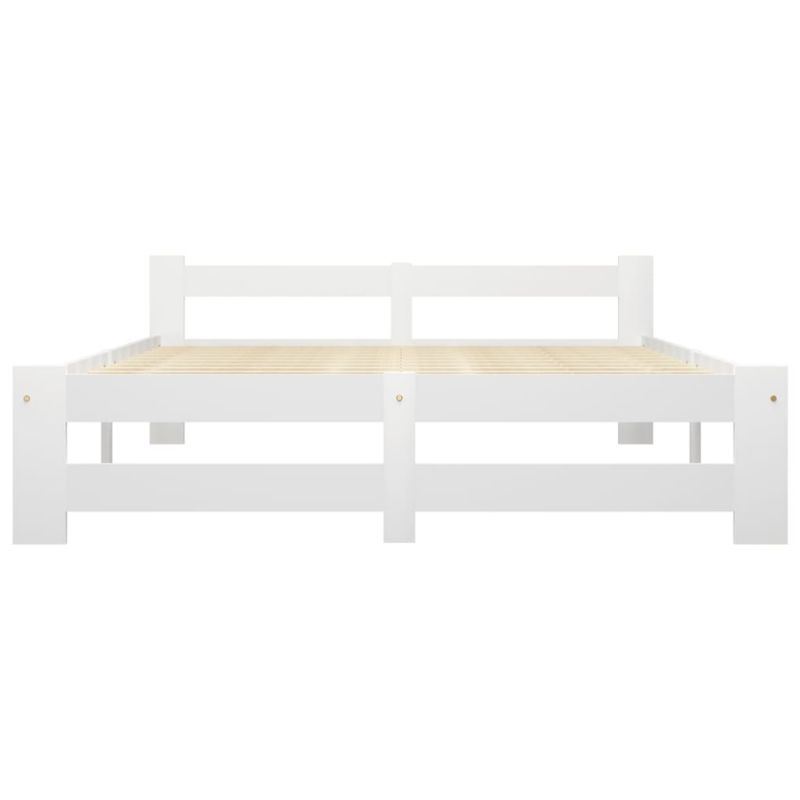 Sengebund VidaXL 120x200 cm Hvid Massiv Fyrretræ