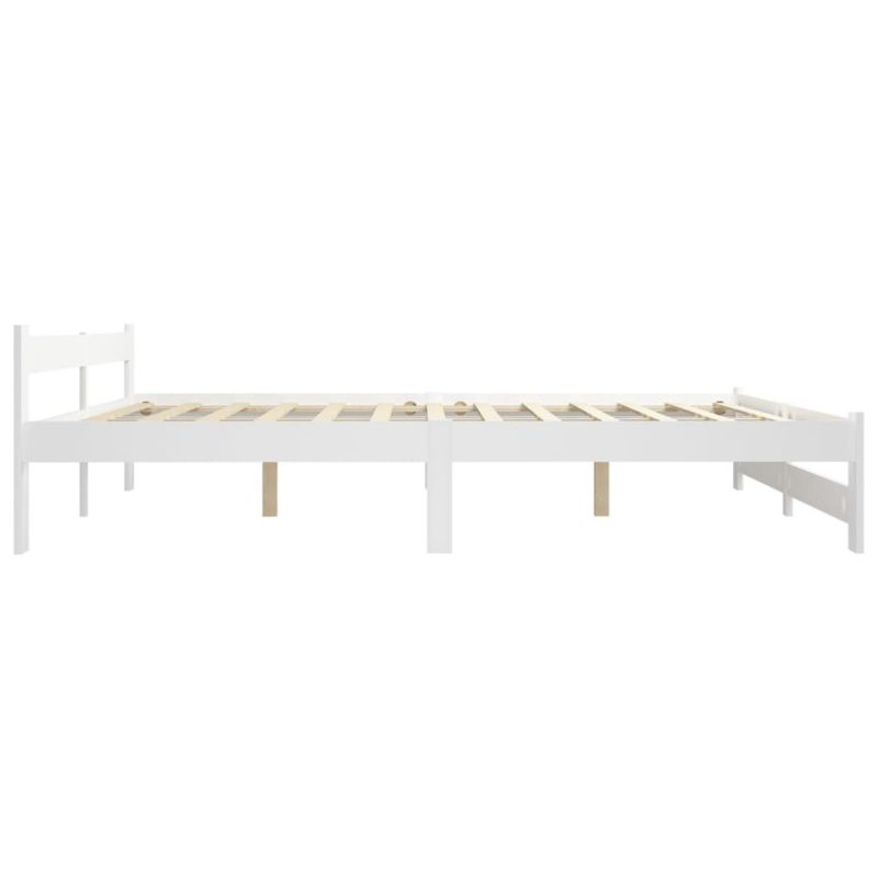 Sengebund VidaXL 120x200 cm Hvid Massiv Fyrretræ
