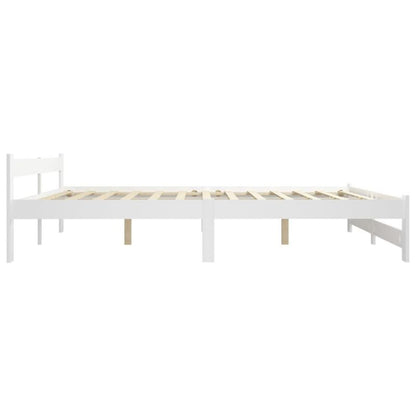 Sengebund VidaXL 120x200 cm Hvid Massiv Fyrretræ