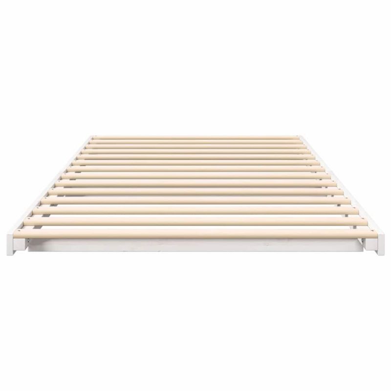 Sengeram 100x200 cm Hvid Fyrretræ WM-873086