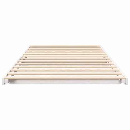 Sengeram 100x200 cm Hvid Fyrretræ WM-873086
