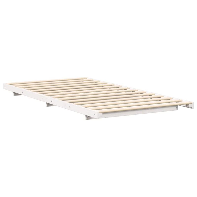 Sengeram 100x200 cm Hvid Fyrretræ WM-873086