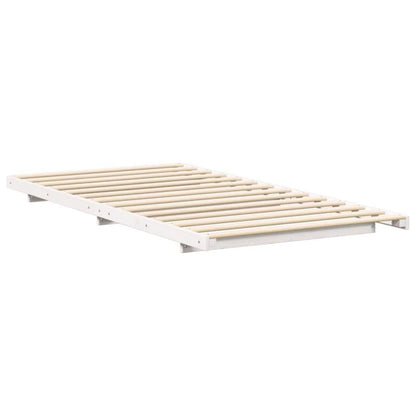 Sengeram 100x200 cm Hvid Fyrretræ WM-873086