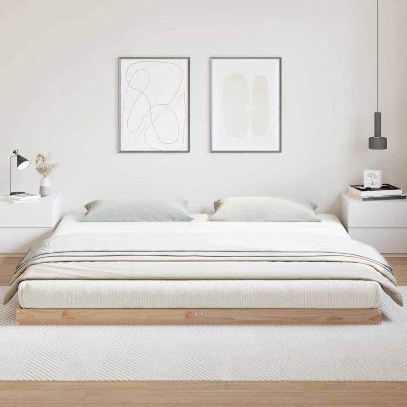 Sengeram 180x200 cm Naturlig Fyrretræ WM-869756