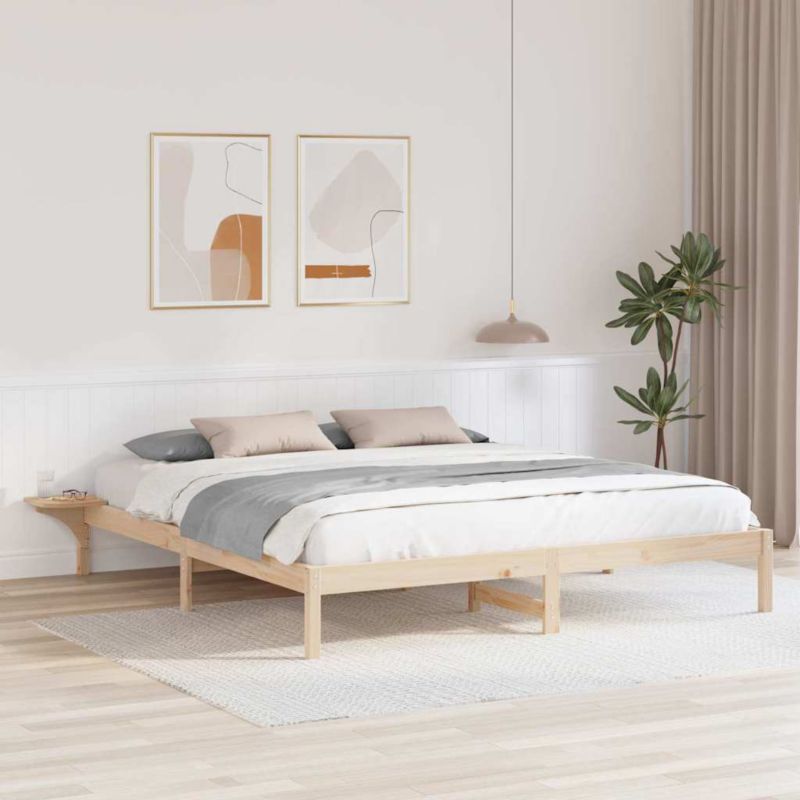 Sengeramme 180x200 cm Naturlig Fyrretræ WM-873178