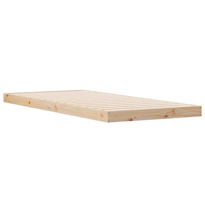 Sengeram 90x200 cm Naturlig Fyrretræ WM-869748
