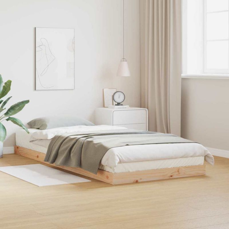 Sengeram 90x200 cm Naturlig Fyrretræ WM-869748