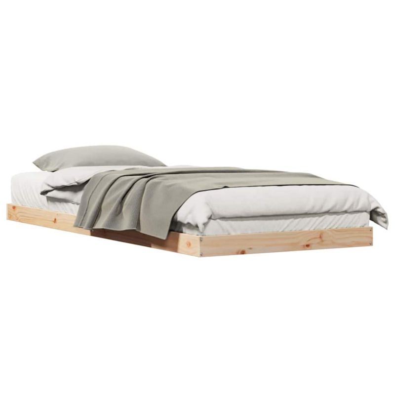 Sengeram 90x200 cm Naturlig Fyrretræ WM-869748