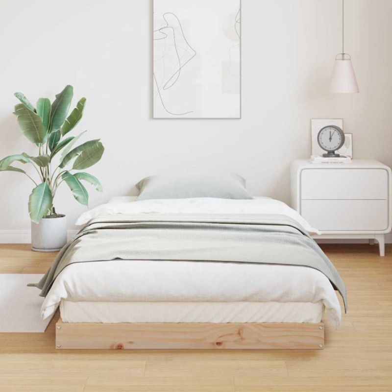 Sengeram 90x200 cm Naturlig Fyrretræ WM-869748