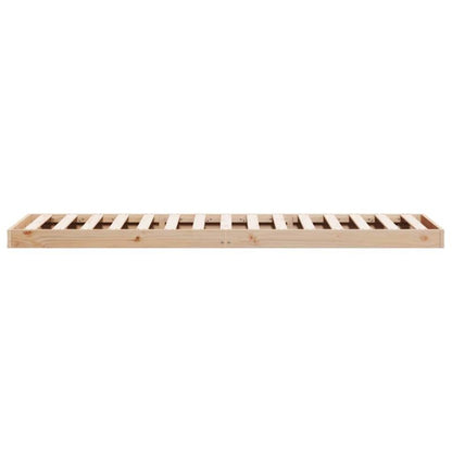 Sengeram 90x200 cm Naturlig Fyrretræ WM-869748