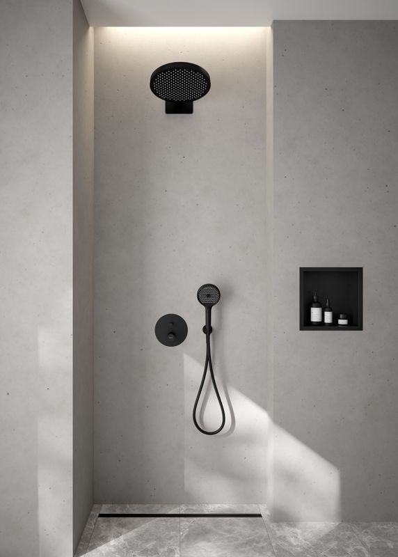 Brusevægsarm Oltens Krafta 22 cm Sort Mat G 1/2