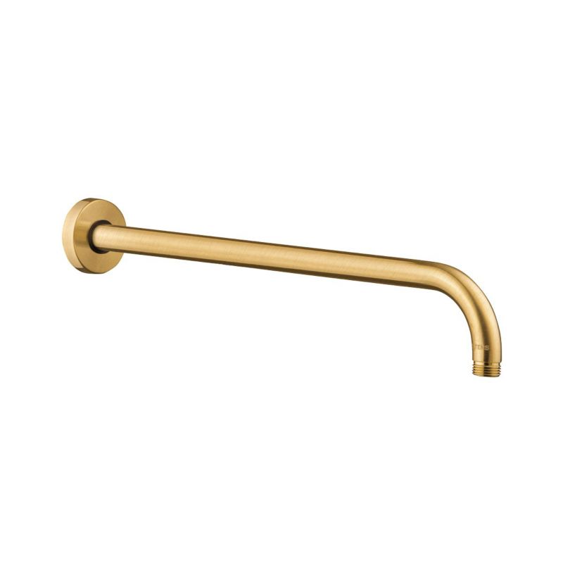 Vægarm til Brusehoved 40 cm Børstet Guld, Messing