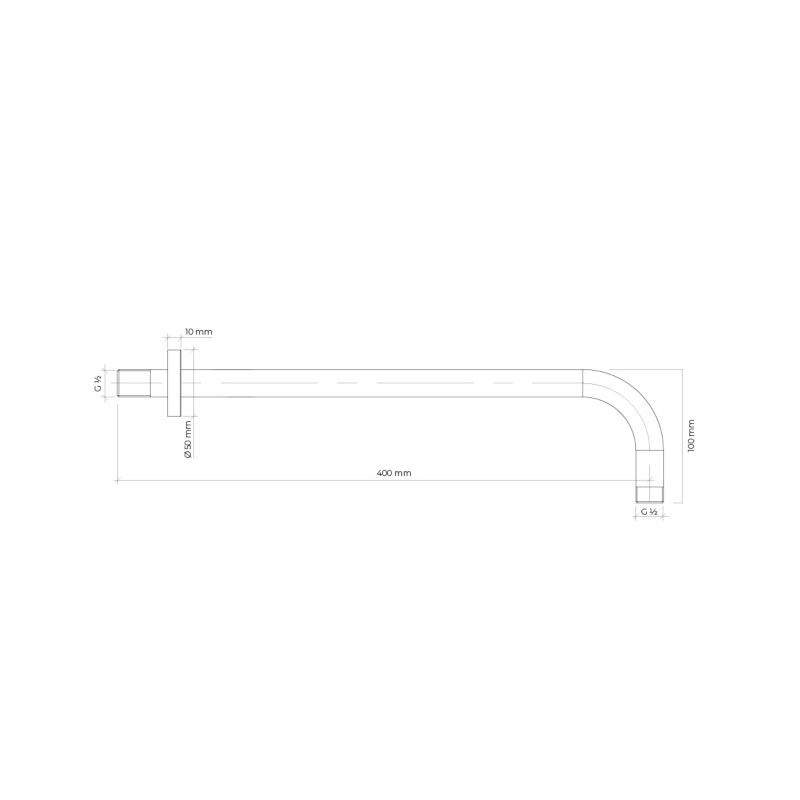 Brusevægsarm Lagan 40 cm Grafit Messing