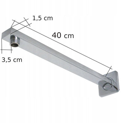 Bruseslange Estiva QUADRO H 40 cm Sølv Rustfrit Stål