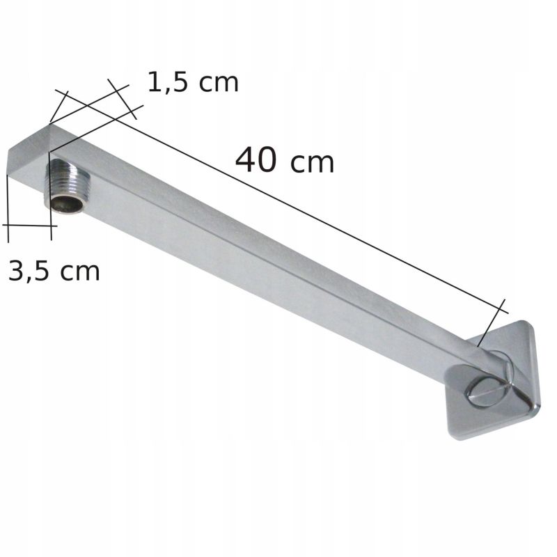 Bruseslange Estiva QUADRO H 40 cm Sølv Rustfrit Stål