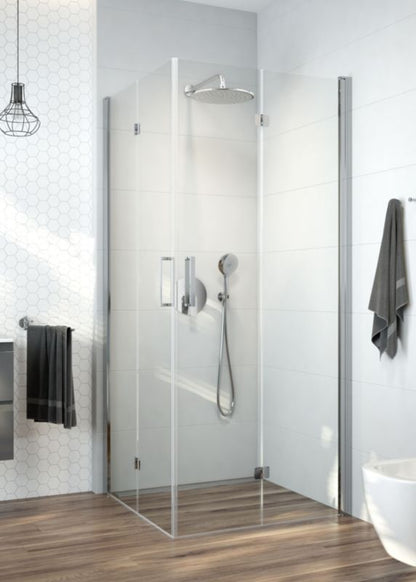 Ramię Deszczownicy Okrągłe 40 cm Chrom Mosiądz z Rozetą | 5903003002574