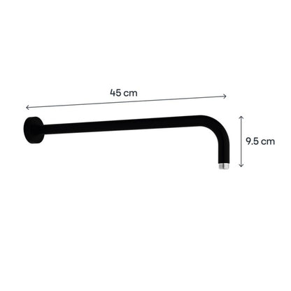Rund brusearm 450 mm Mat sort | 5059340519784