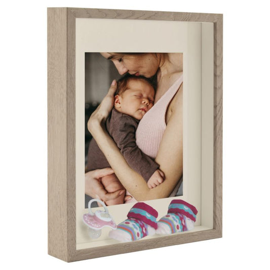 3D ramme BD art box 28x35 cm i trøffel-sonoma eg, 1 stk.