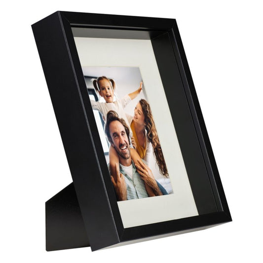 3D box ramme BD art dyb 21x30 A4 med passepartout sort 1 stk.