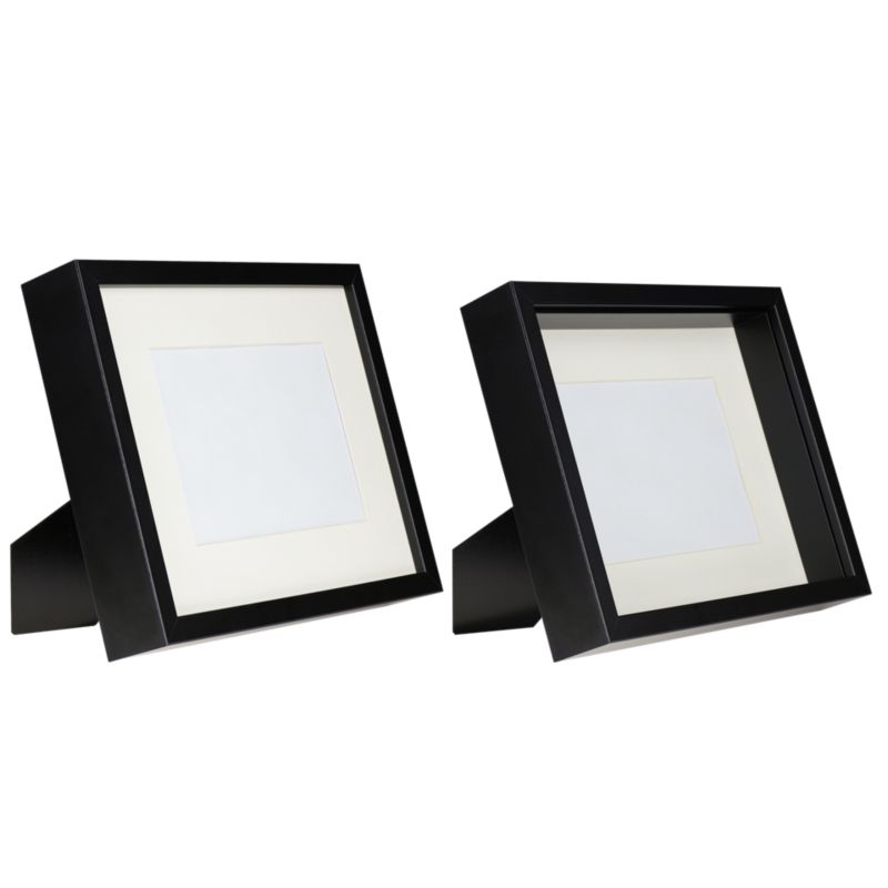 3D box ramme BD art dyb 21x30 A4 med passepartout sort 1 stk.
