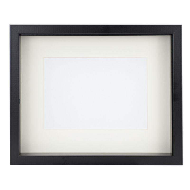 3D box ramme BD art dyb 21x30 A4 med passepartout sort 1 stk.