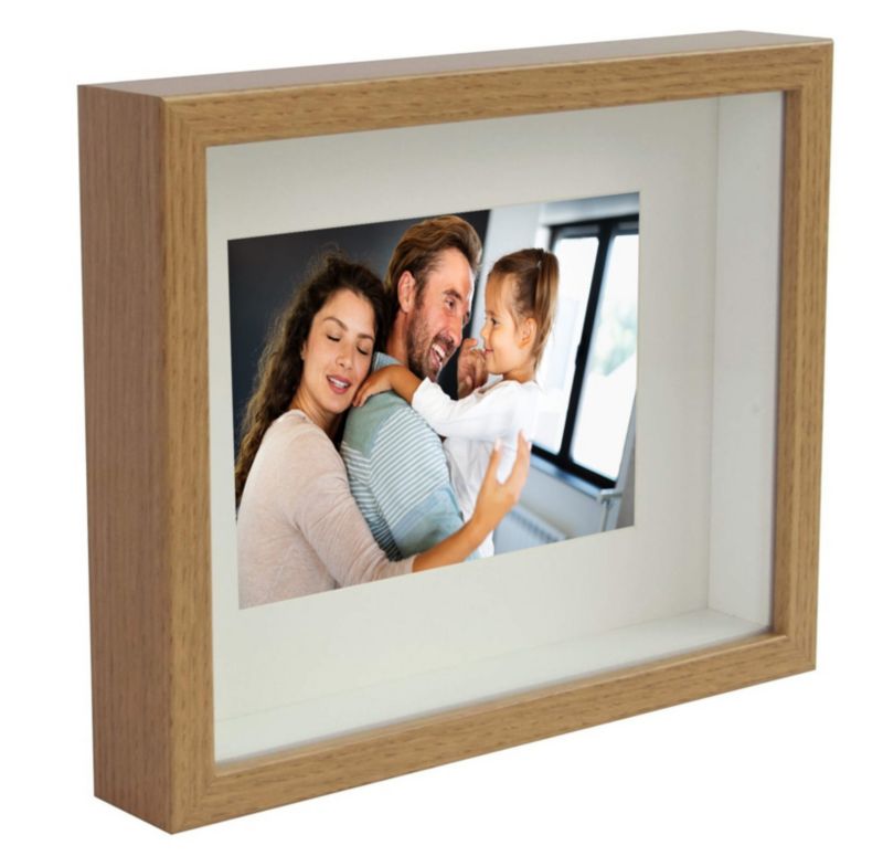 3D box ramme BD art dyb 21x30 Buket A4 med passepartout i egetræ 1 stk.