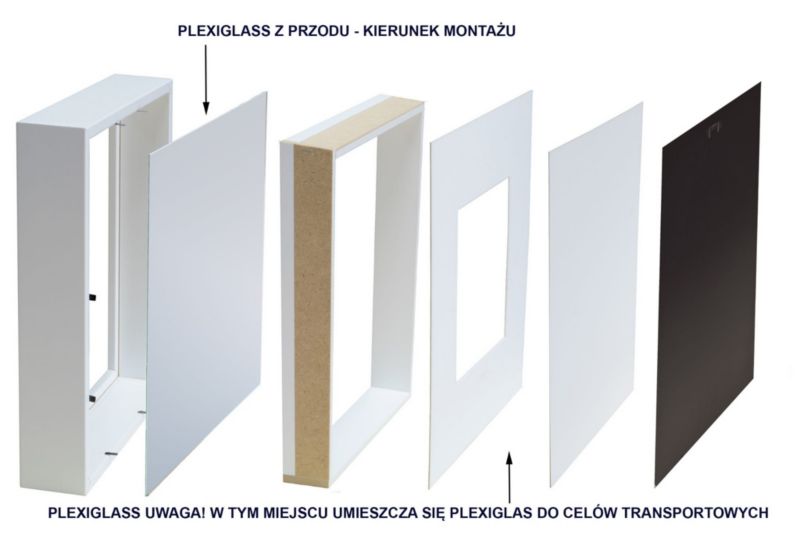 3D box ramme BD art dybde 28x35 cm med passepartout sort 1 stk.