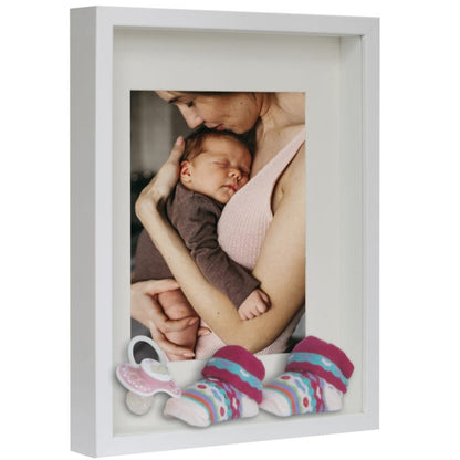 3D box ramme BD art dyb 30x40 A3 buketter hvid 1 stk.
