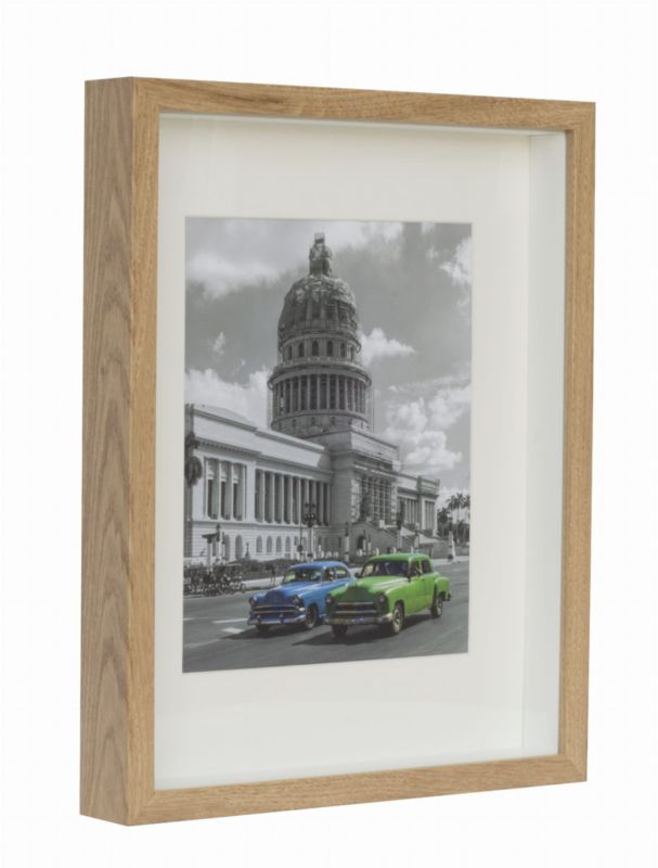 3D box ramme BD art dyb buket 30x40 A3 med passepartout i egetræ 1 stk.
