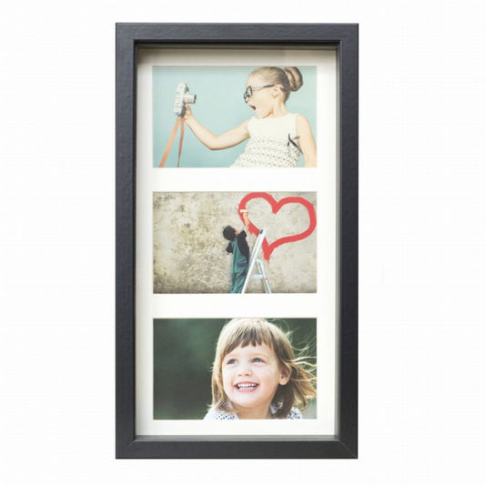 BD Art ramme 18x35 cm til 3 billeder, sort, 1 stk.