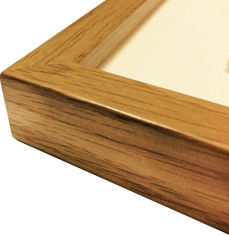 BD art ramme 23x50 cm i egetræ til 3 billeder 13x18 cm brun 1 stk.