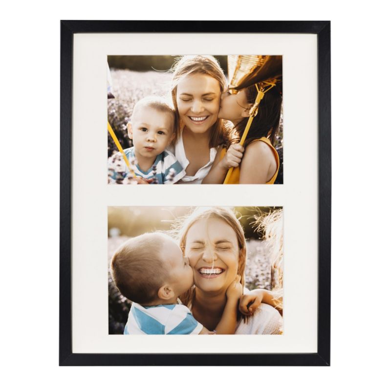 BD art ramme 28x35 cm til 2 billeder sort med passepartout, 1 stk.