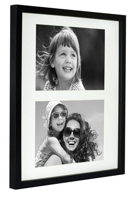 BD art ramme 28x35 cm til 2 billeder sort med passepartout, 1 stk.