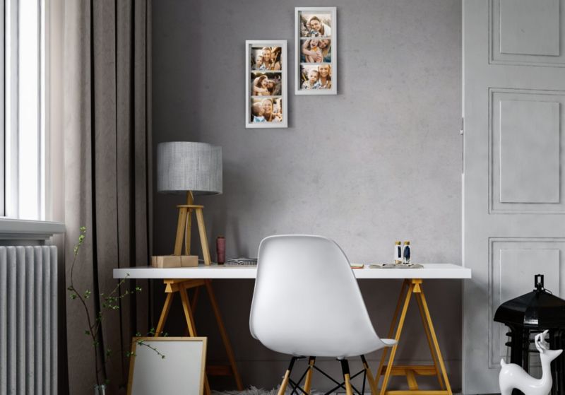 BD art ramme til 3 billeder 23x50 cm hvid 1 stk.