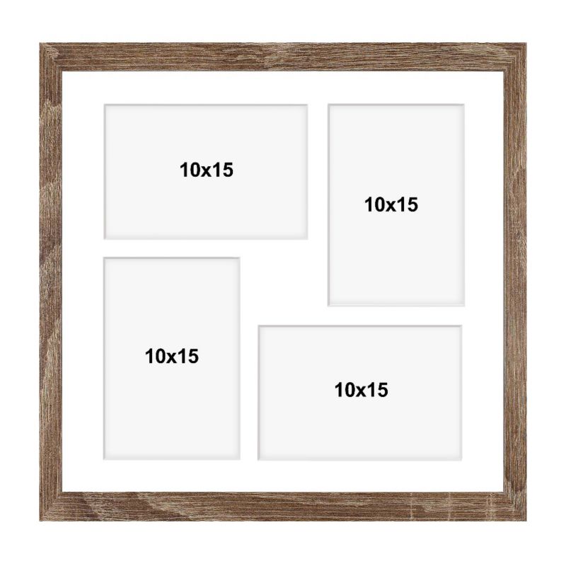 Hekla firkantet ramme til 4 billeder 34x34x4 MDF Sonoma trøffel 1 stk.