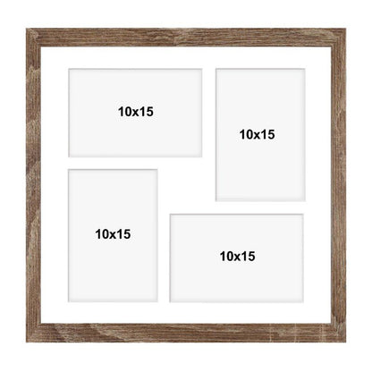 Hekla firkantet ramme til 4 billeder 34x34x4 MDF Sonoma trøffel 1 stk.