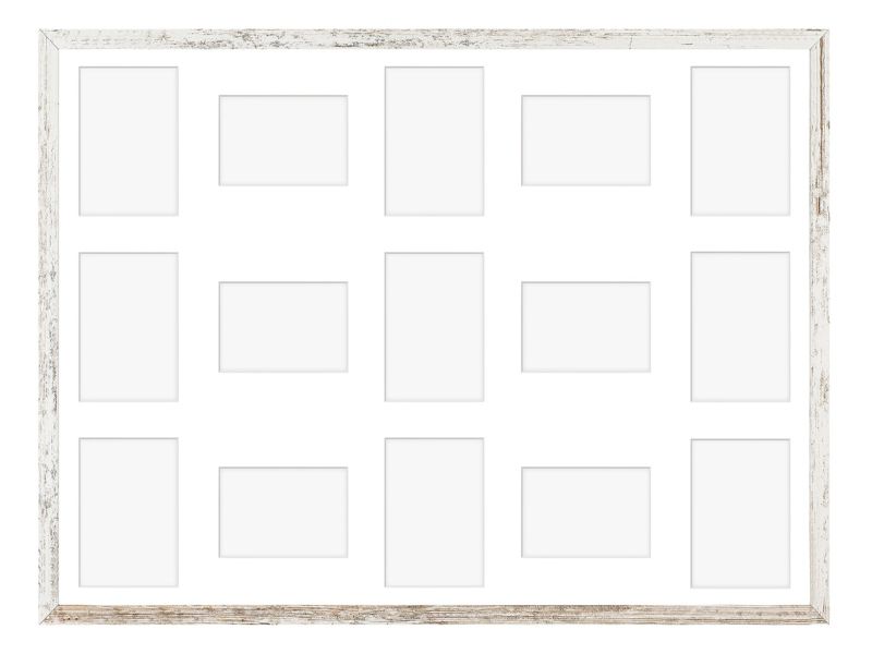Hekla ramme til 15 billeder 60x80x15 MDF galleri blegnet fyrretræ 1 stk.