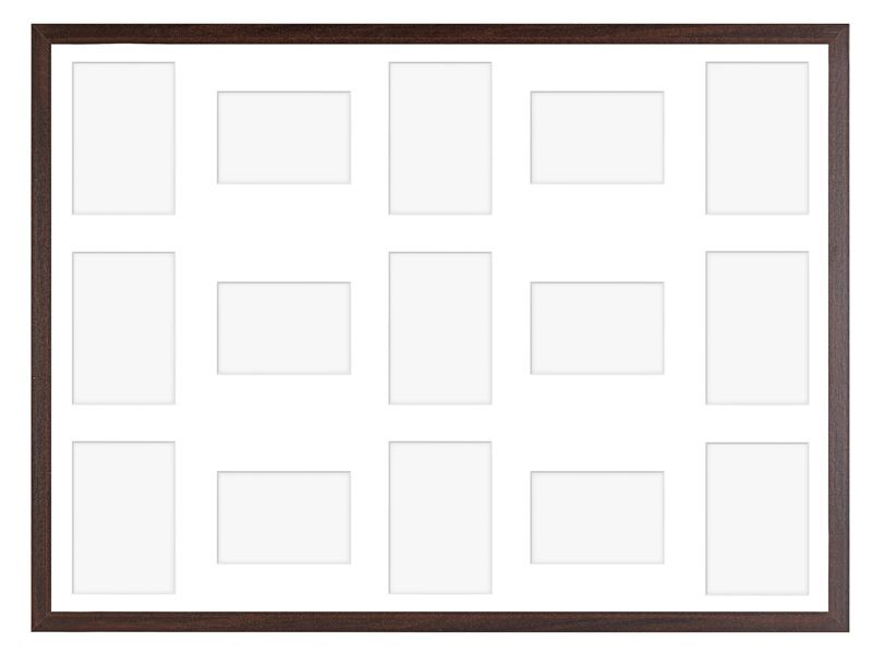 Hekla ramme til 15 billeder 60x80x15 MDF galleri brun 1 stk.